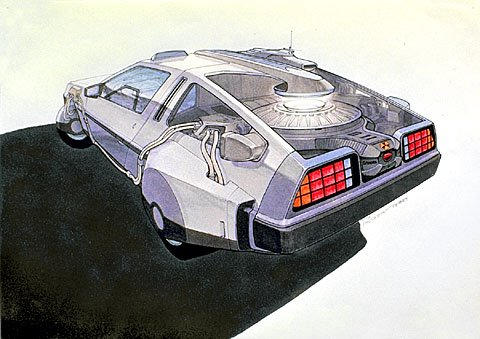 Red Time Machine DeLorean Time Machine concept 4 by Evilwalker89 on DeviantArt