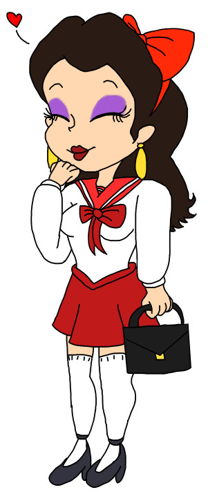 Pauline in School Outfit