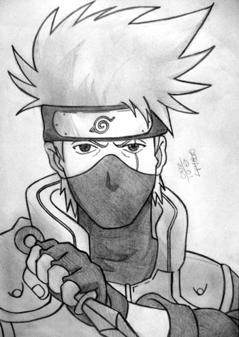 Como desenhar o KAKASHI (Naruto) 