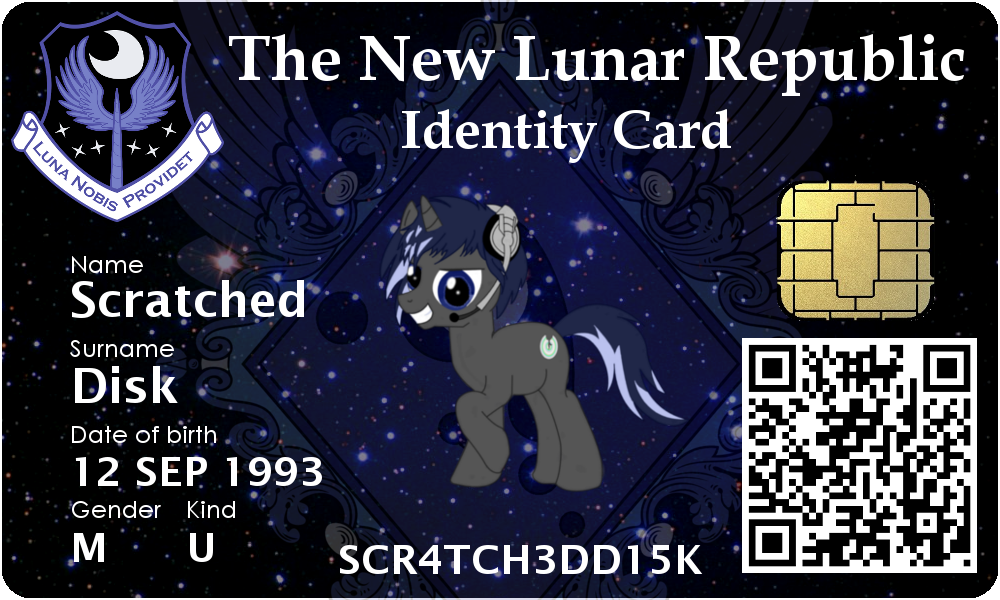 The New Lunar Republic ID Card Front