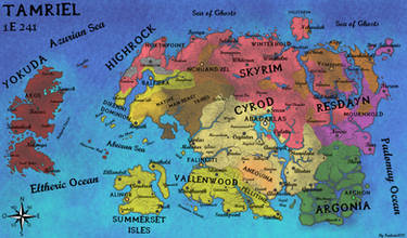 Geopolitical Map of Tamriel in 1E241