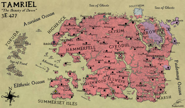 Elder Scrolls Map by fredoric1001 on DeviantArt