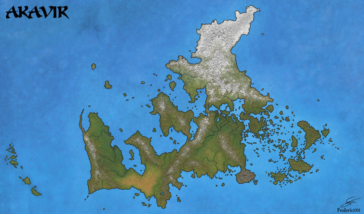 Natural map of Akavir by fredoric1001 on DeviantArt
