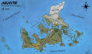 Geographic map of Akavir in 3E 290