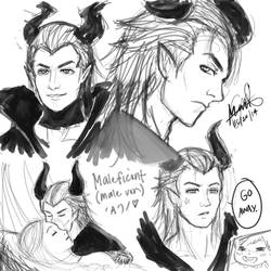 Genderbend Maleficent sketch (contains spoiler)