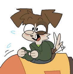 Taffy enjoys his ride!