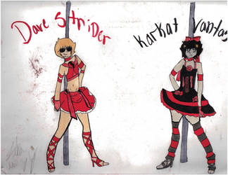 DAVE AND KARKAT AS PANTY AND STOCKING