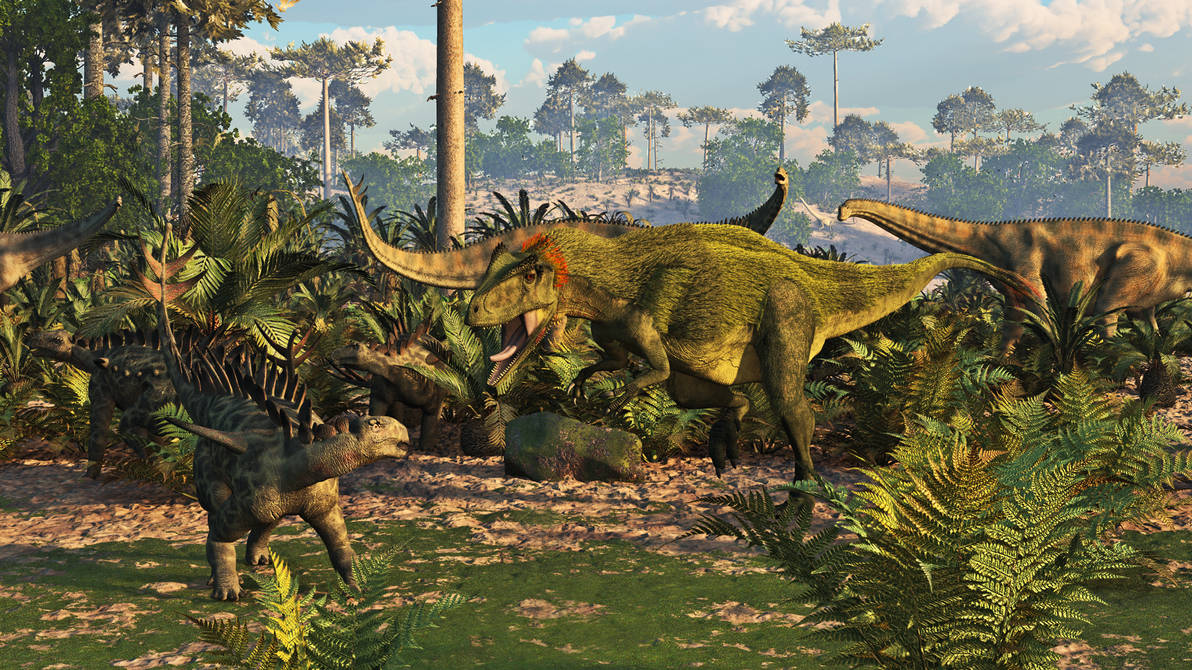 Мир динозавров 3. Янгчуанозавр. Янхуанозавр 3д. Динозавры в природе. Динозавр 3д.