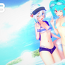 Charlotte Mei and Lusa Wearing Swimsuit V2