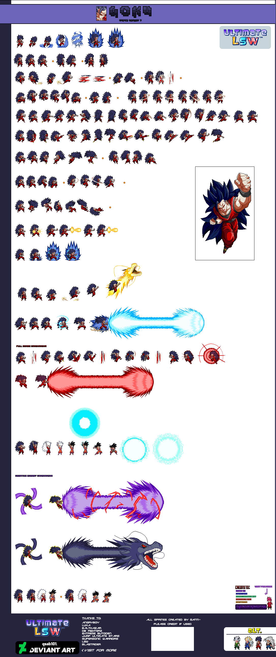 Super Saiyan 7 Goku Ultimate LSW Sprite Sheet by SantiagoFanService on DeviantArt Super Saiyan 7 Goku Ultimate LSW Sprite Sheet by SantiagoFanService on DeviantArt