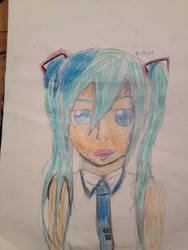 Hatsune Miku for the gazillionth time (sketch)