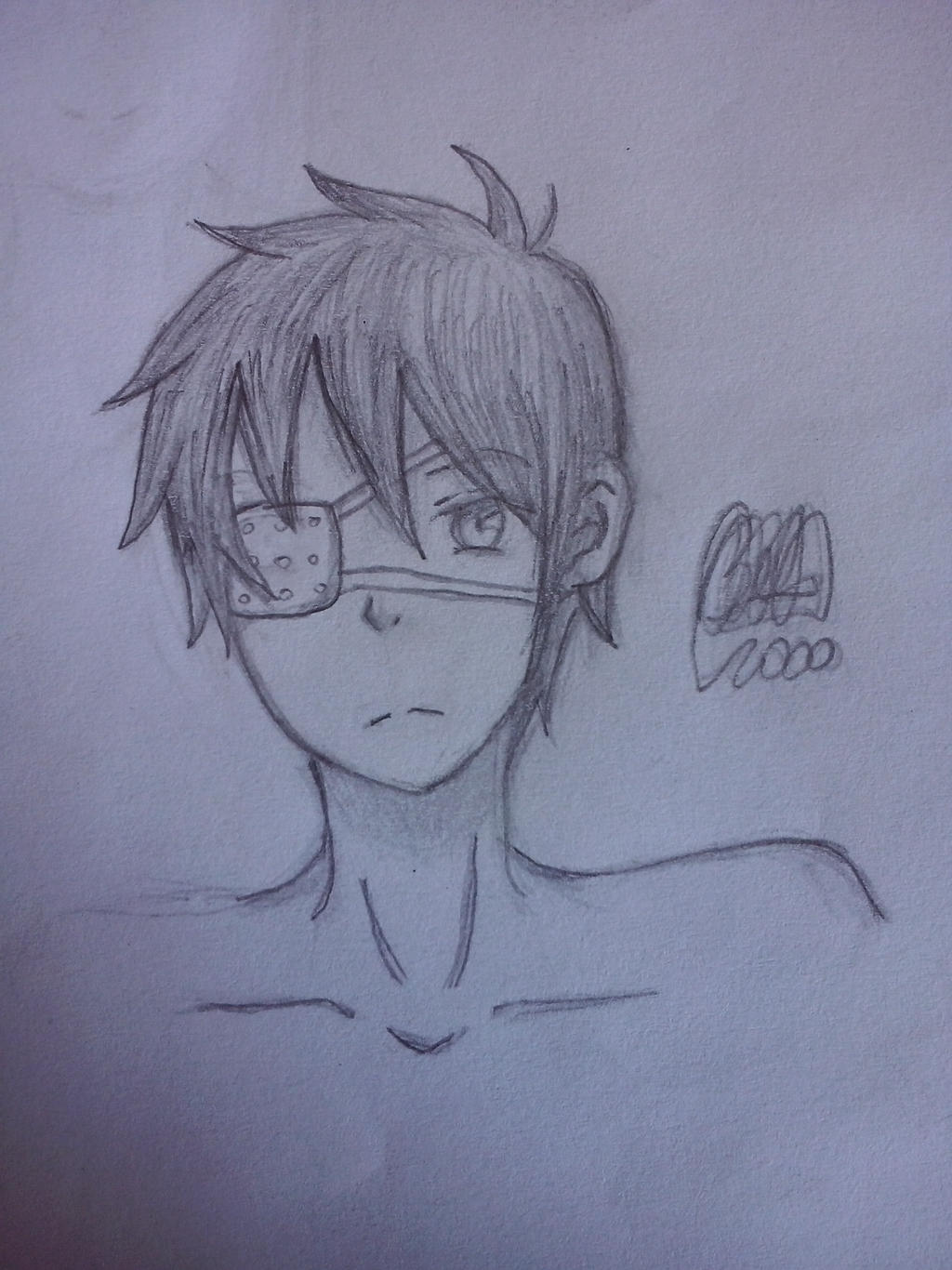 dibujo chico anime con parche en el ojo by Belen2000pelusito on DeviantArt dibujo chico anime con parche en el ojo by Belen2000pelusito on DeviantArt