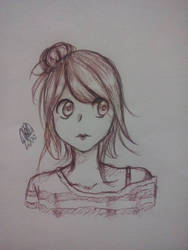 anime girl_brown pencil