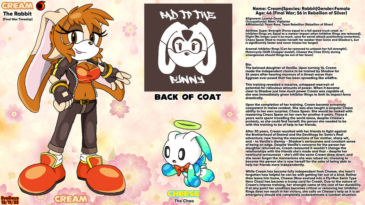 Cream The Rabbit Model Reference Cream the Rabbit (TFW Timeskip) Reference Sheet by EvoDeus on DeviantArt