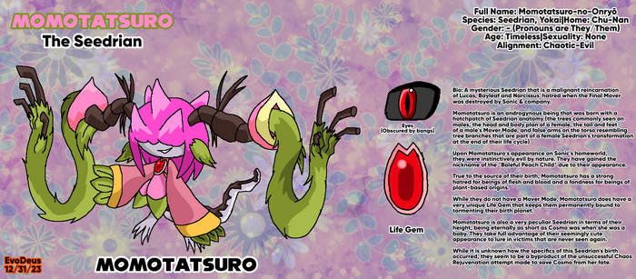 Momotatsuro the Seedrian Reference Sheet