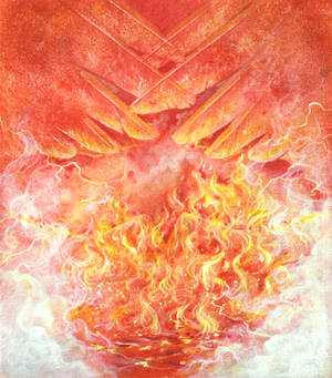 Fire from the place between the cherubim