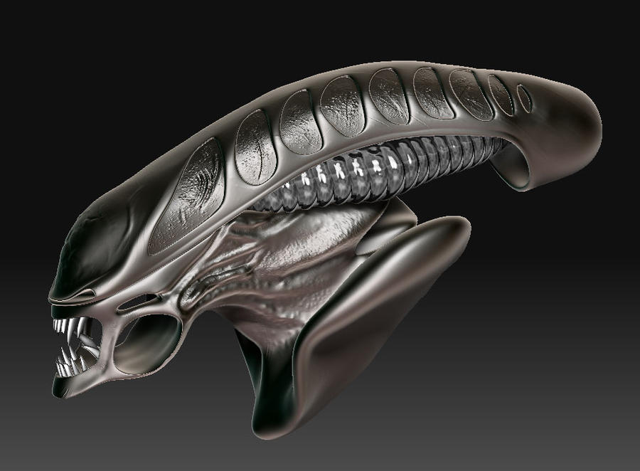 Alien Head by Abgrac on DeviantArt