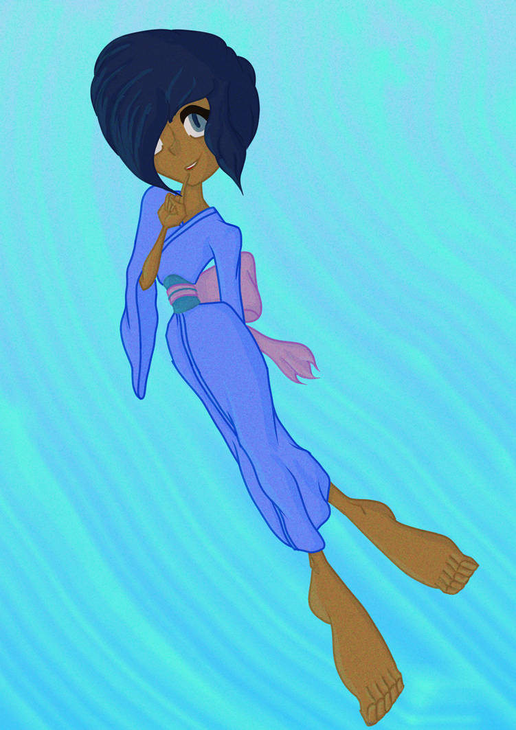 Random character floating by Valkinaz on DeviantArt