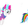 Power zipp and power rainbow dash