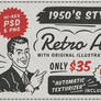 1950s Style Retro Ad Templates