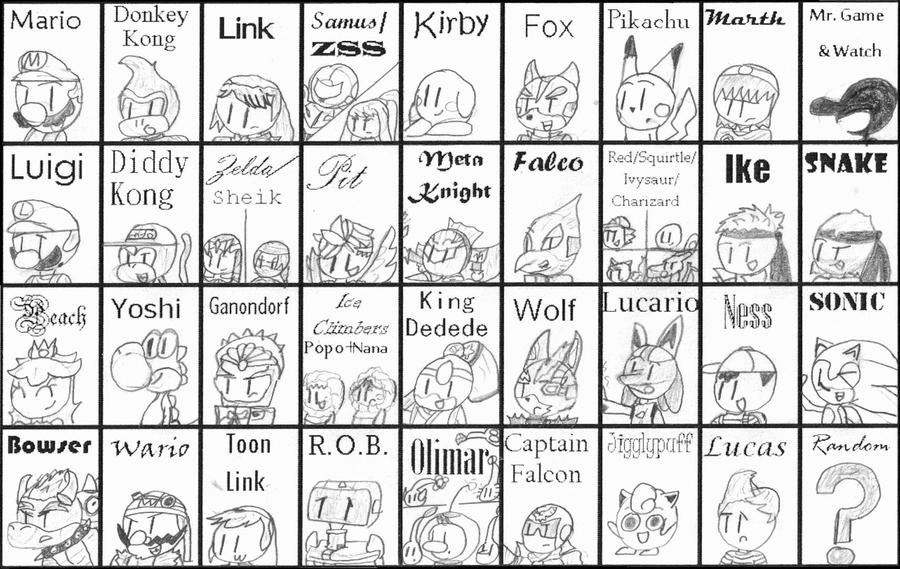 Brawl Roster by Cheesedork on DeviantArt