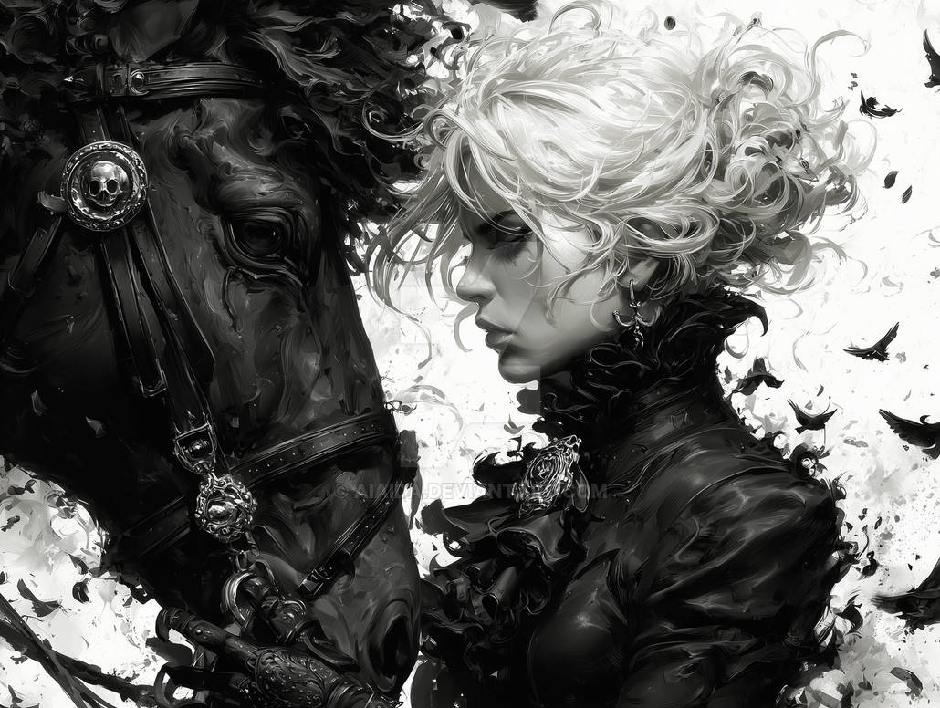 Fantasy Rider Steed Ethereal Rider And Her Midnight Steed by AIaida on DeviantArt
