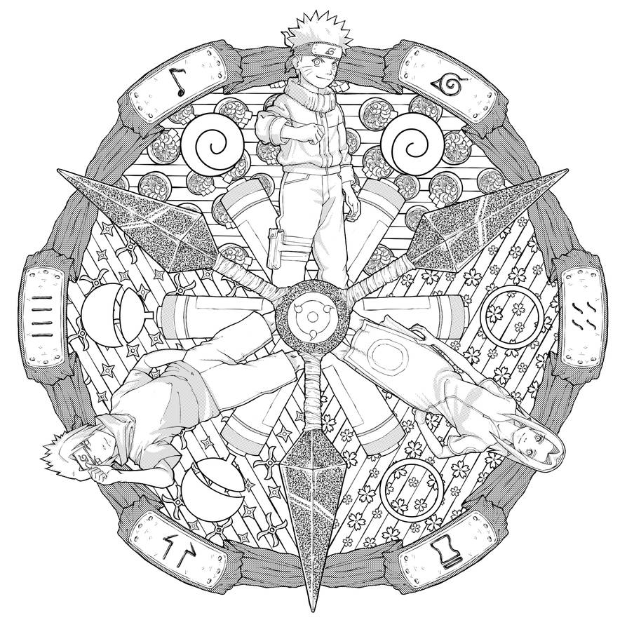 Mandala  Naruto  toned by akiiokun on DeviantArt  Mandala  Naruto  toned by akiiokun on DeviantArt