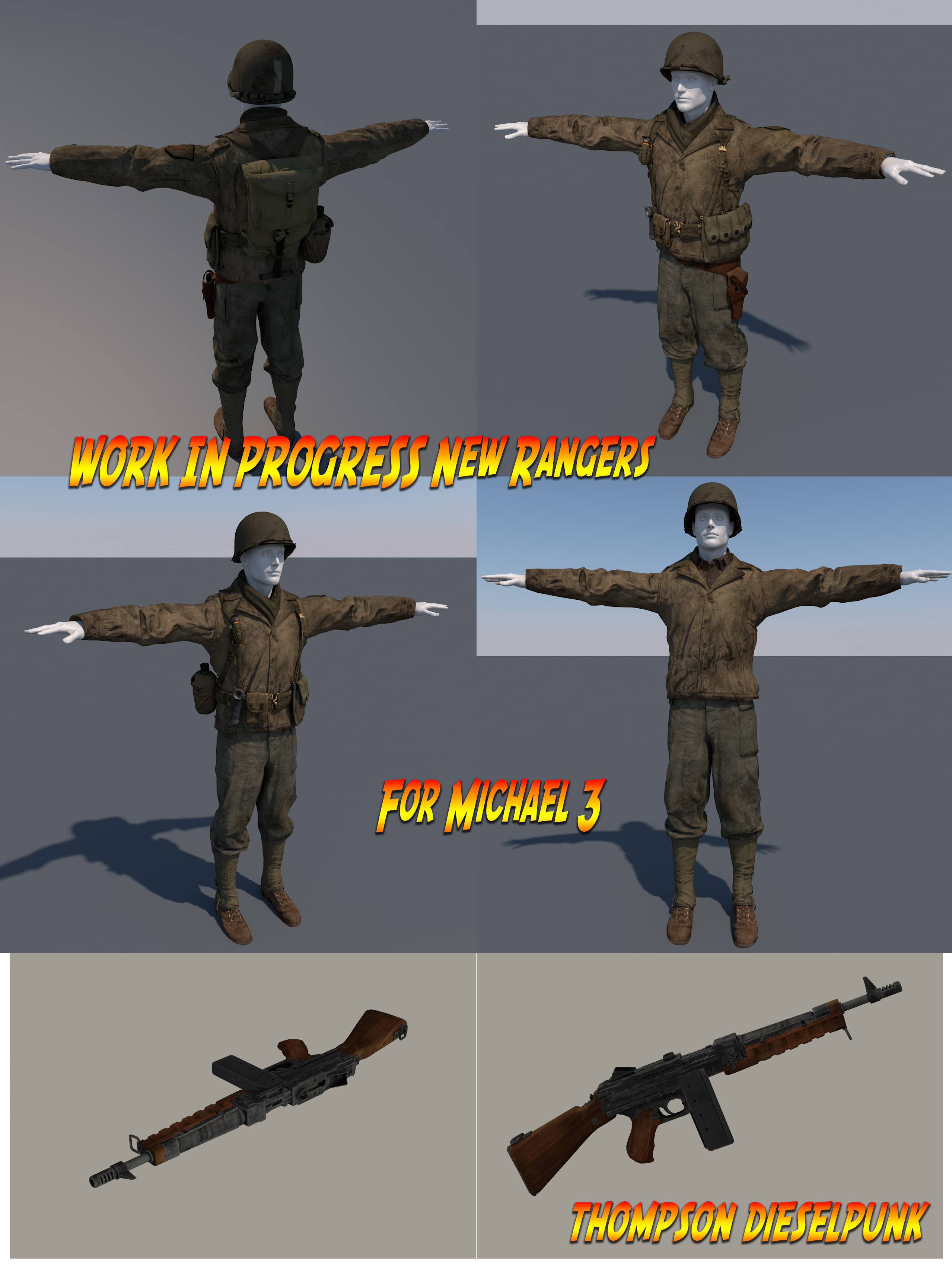 US ranger ww2 dieselpunk Work in Progress by jibicoco on DeviantArt