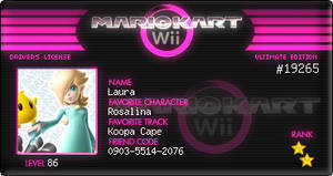 Mario Kart Wii License