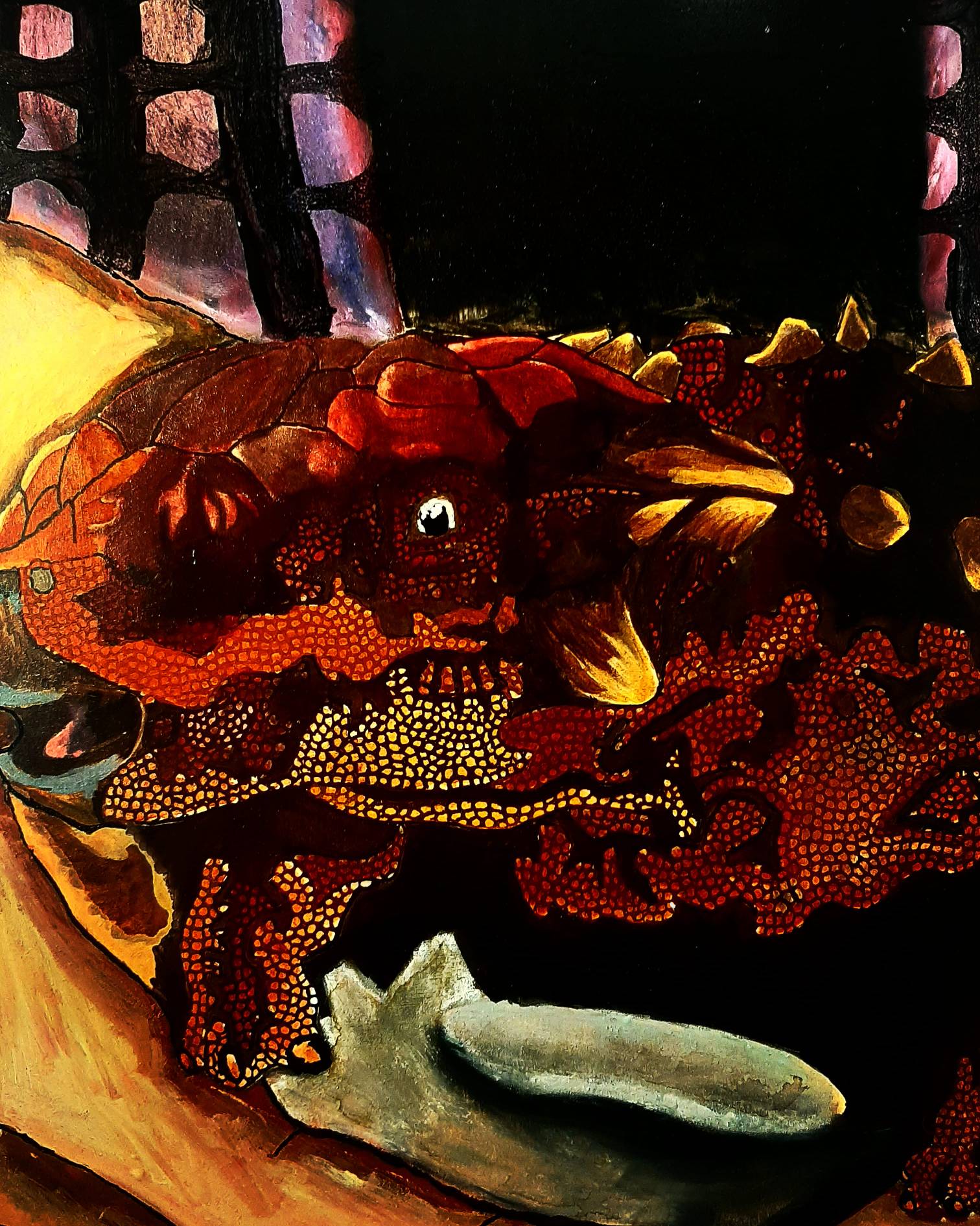 Euoplocephalus Hatchling (Oil Painting)