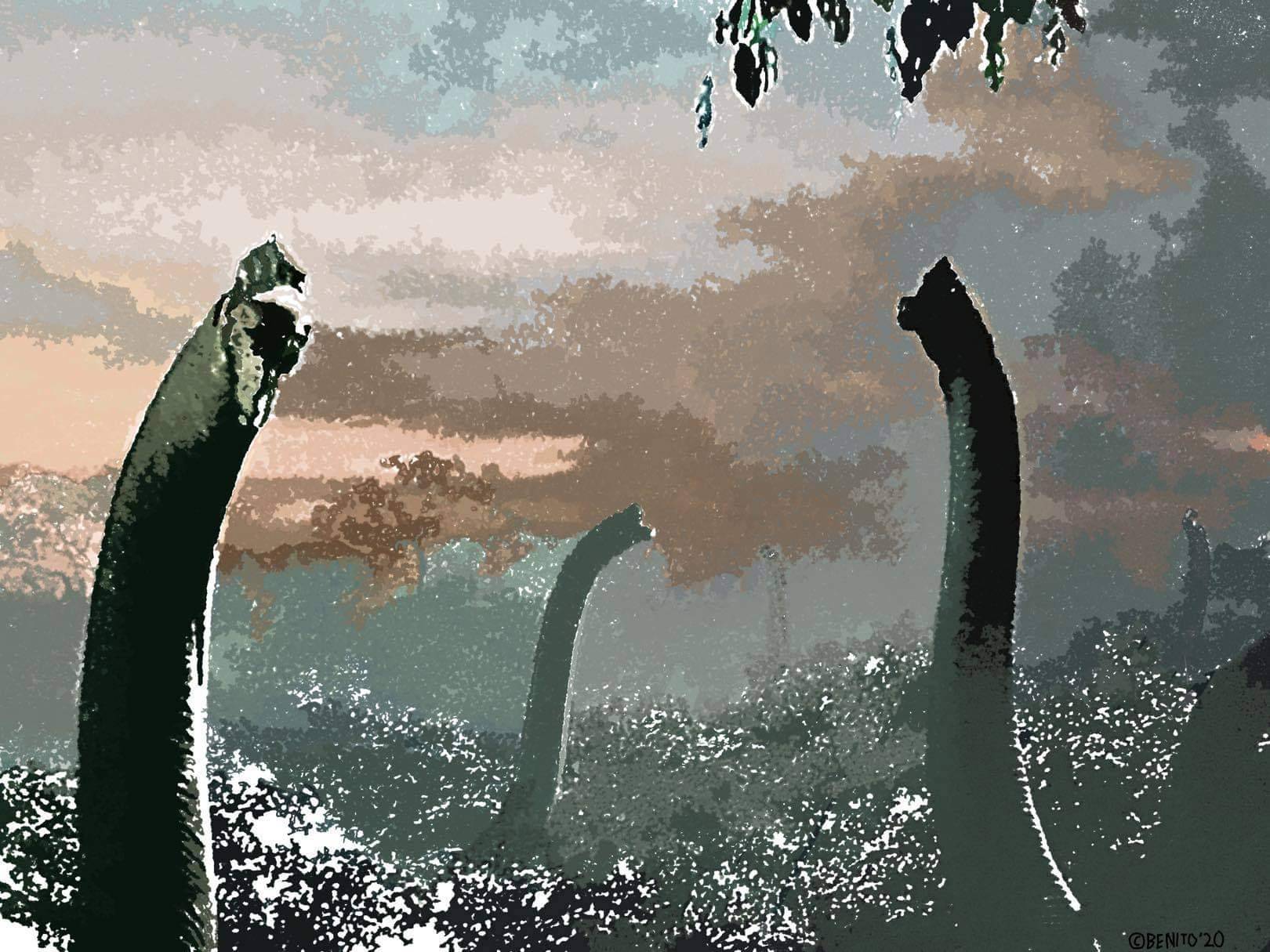 Jurassic Treetops (Digital Painting)