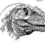 Carnosaur Head Study (Digital Redrawn)