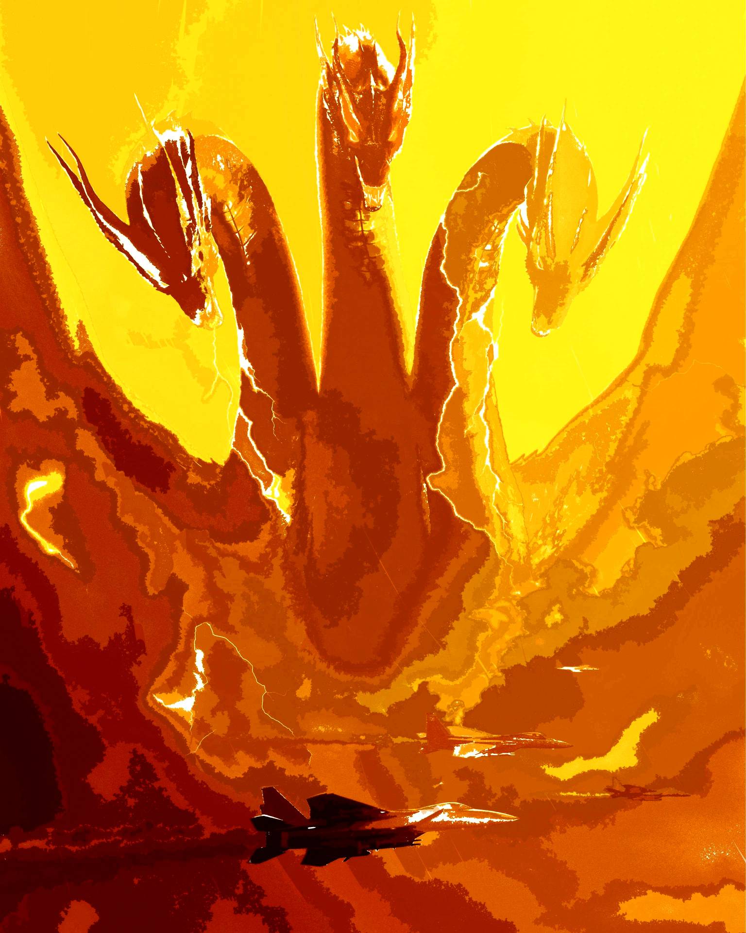 King Ghidorah (Digital Painting)