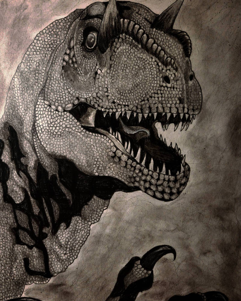 Charcoal drawing of a Tyrannosaurus Rex by p3vstudio on DeviantArt