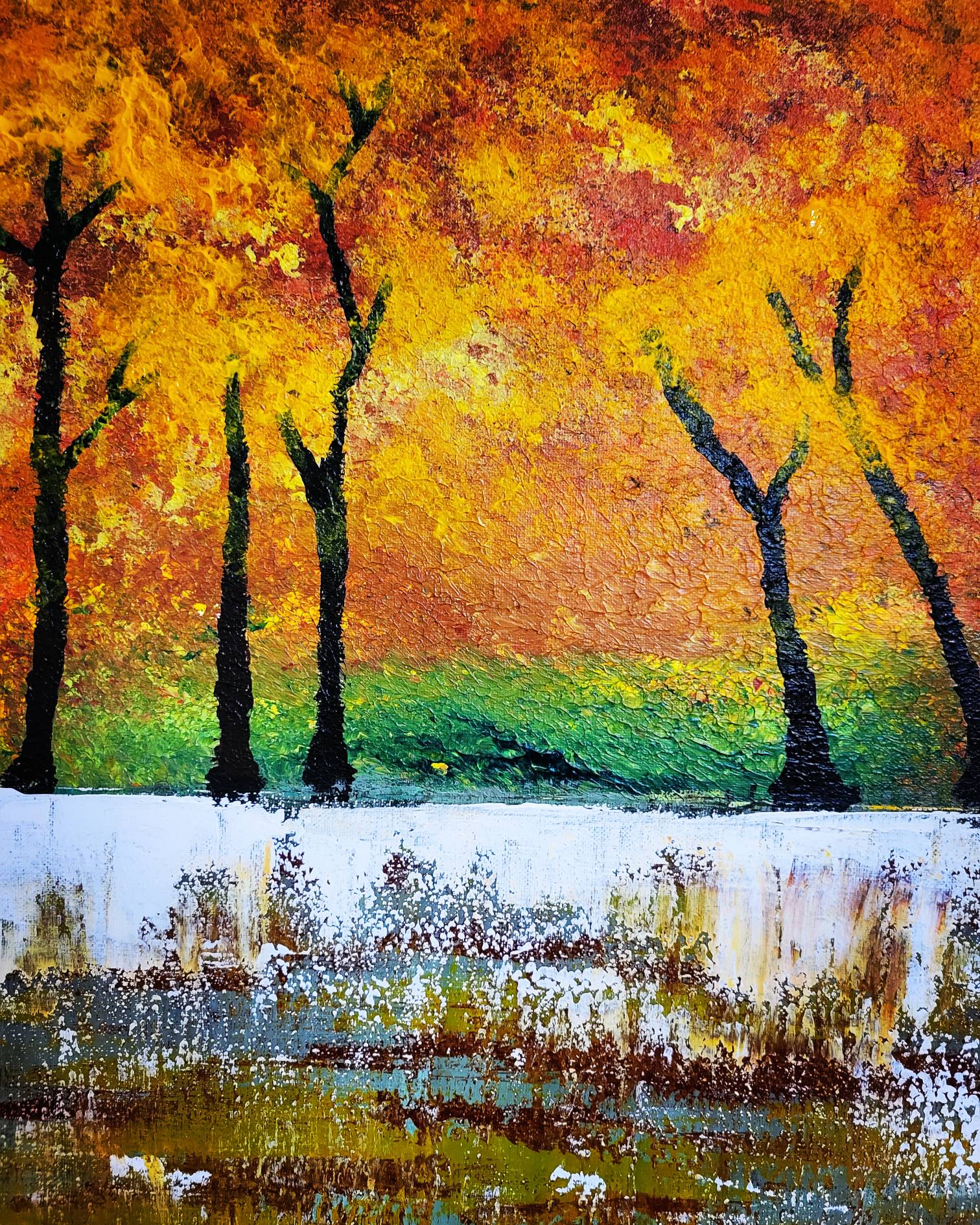 Autumn River (Canvas Painting)