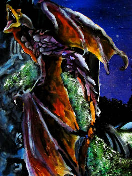 The Crimson Dread (Traditional Painting)