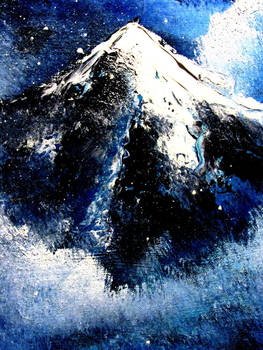 A Mountain's Moonlight (Traditional Painting)