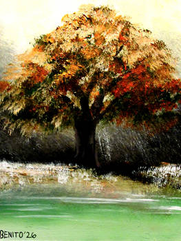 An Oak's Sunlight (Traditional Painting)
