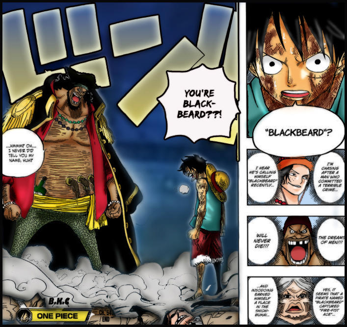 luffy and blackbeard by bekacca on DeviantArt