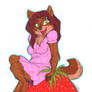 Art Trade-Strawberry Wolf Girl