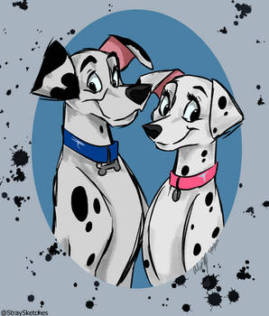 102 Dalmatians - Dip and Dot digital doodle