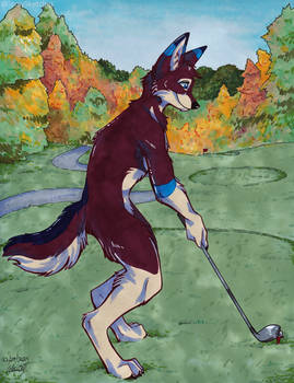 Commission - Golfing Wolf