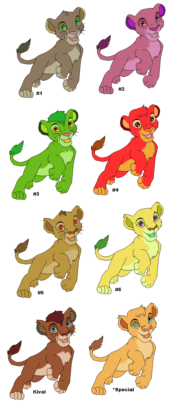 Lion cub adoptables ALL SOLD