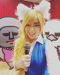 Aggretsuko Cosplay Selfie