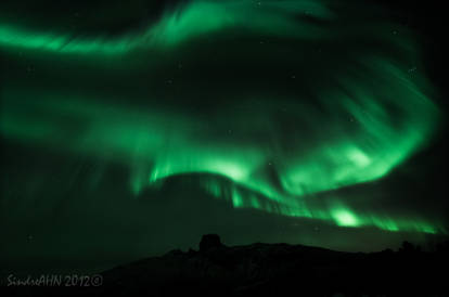 Vibrant Auroras above Steigtind