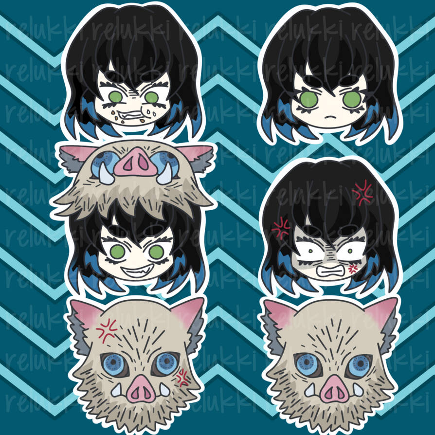 Inosuke Emotes by relukki on DeviantArt