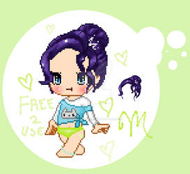 Fantage Custom + Purple Bun Hair (FREE)