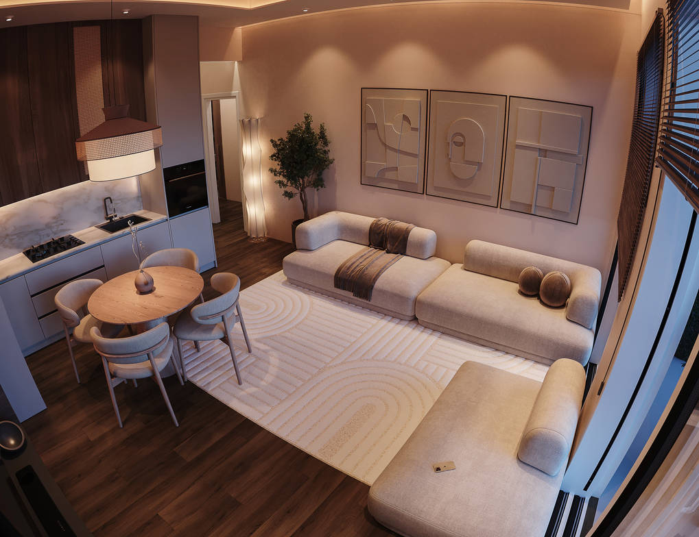Japandi Interior Design Livingroom by MadTwistArch on DeviantArt
