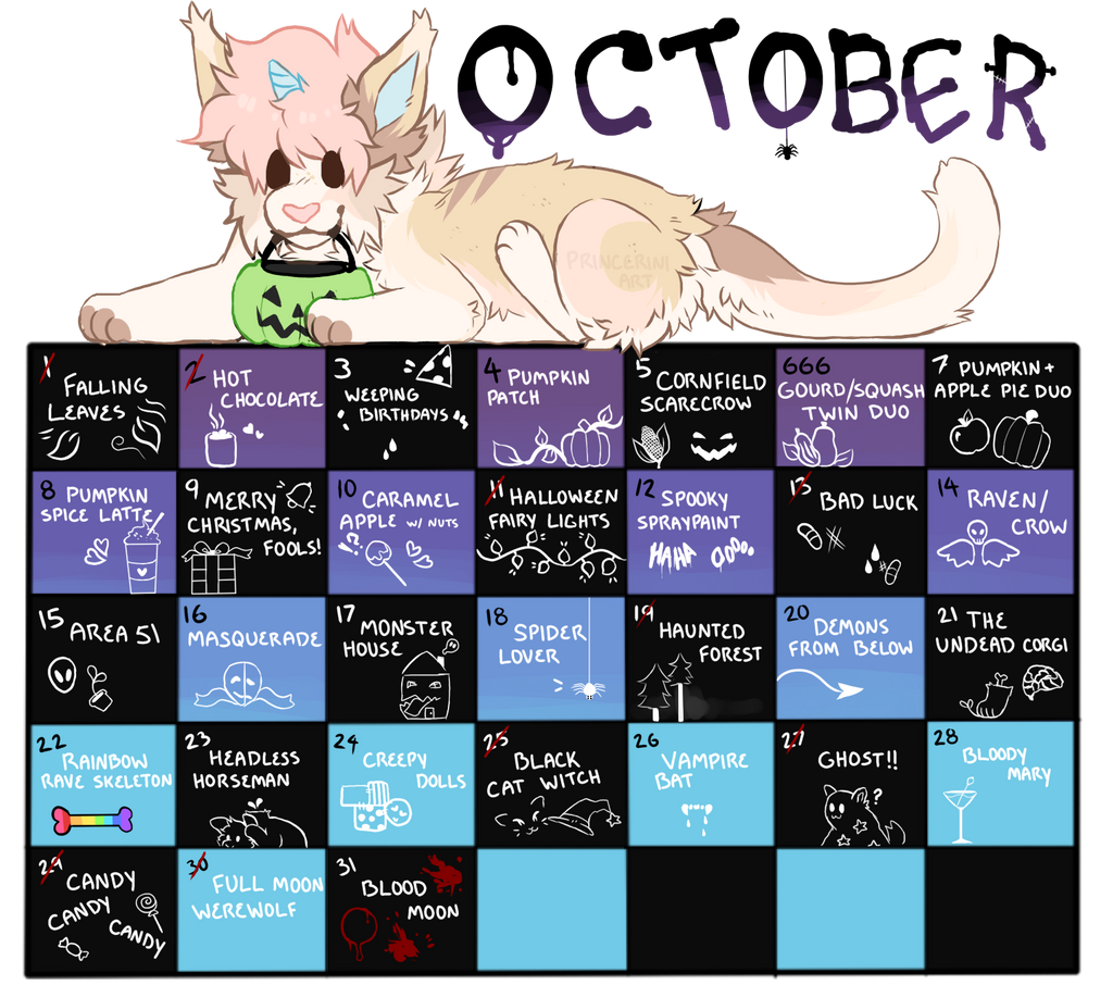 october advent! open!! by princerini on DeviantArt