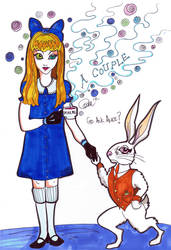 Alice and the White Rabbit as a Couple